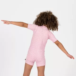 Decathlon Baby Swimming Short Sleeve And Short Leg Suit ชุดว่ายน้ำแขนสั้นและขาสั้นสำหรับเด็กเล็ก - Pink