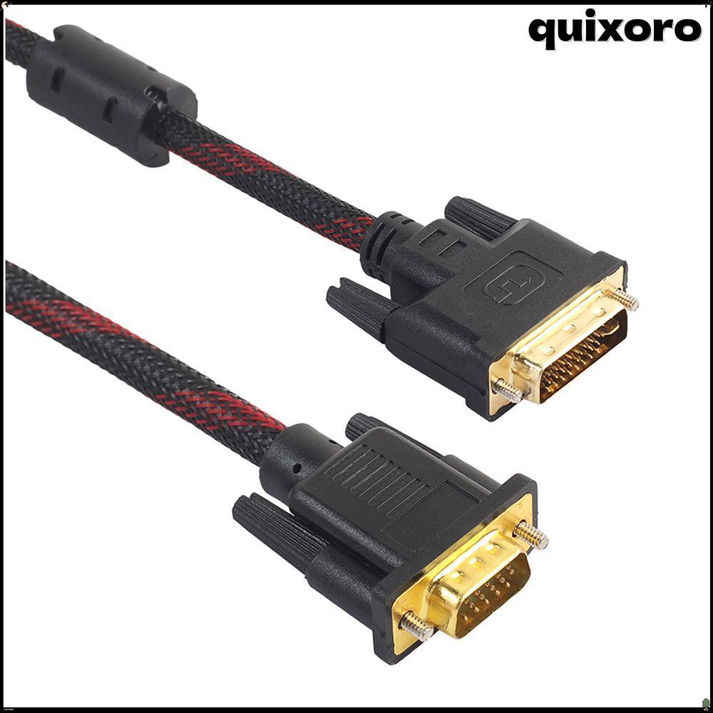 QUIXORO DVI เป็น VGA Cable Monitor Video Line 1080P Bi-Directional
