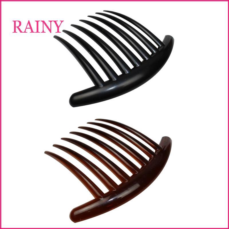 RAINY ซี่โครงวัว Acker Crescent Long Tooth Disc หวีผม 7 ฟันหวีใส่หวีผม