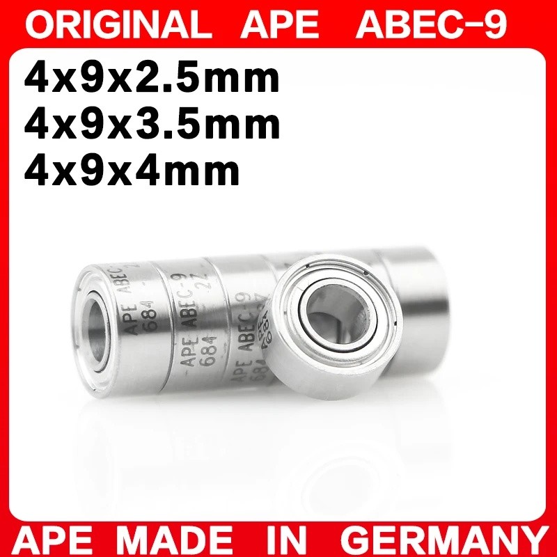 10PCS เยอรมนี ABEC-9 แบริ่ง 684 618/4 628/4 638/4 4*9*2.5 4*9*3.5 4*9*4 มม.ZZ -2Z Miniature Precisio