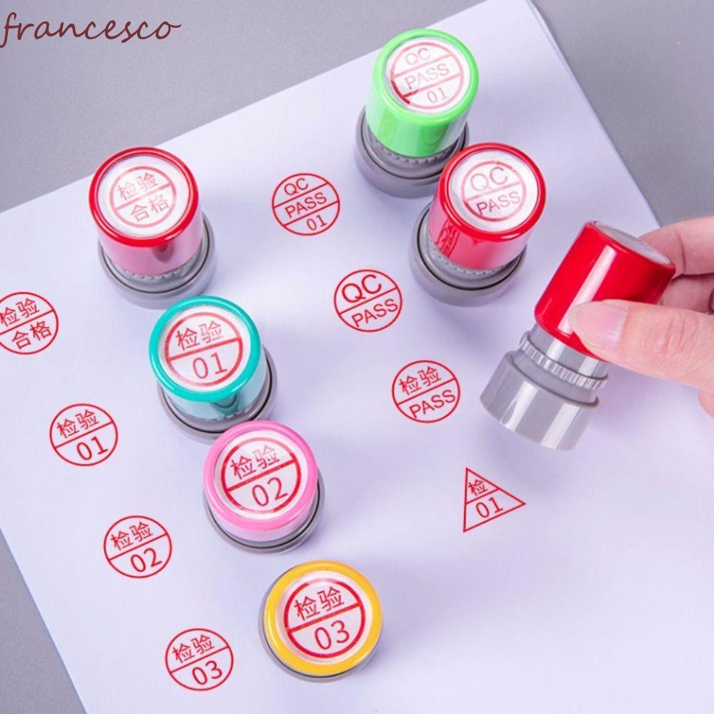 FRANCESCO Quality PASS Stamp, IQC สลัก QA QC, Pocket Time- saving OQC Self-Inking Quality Insection 