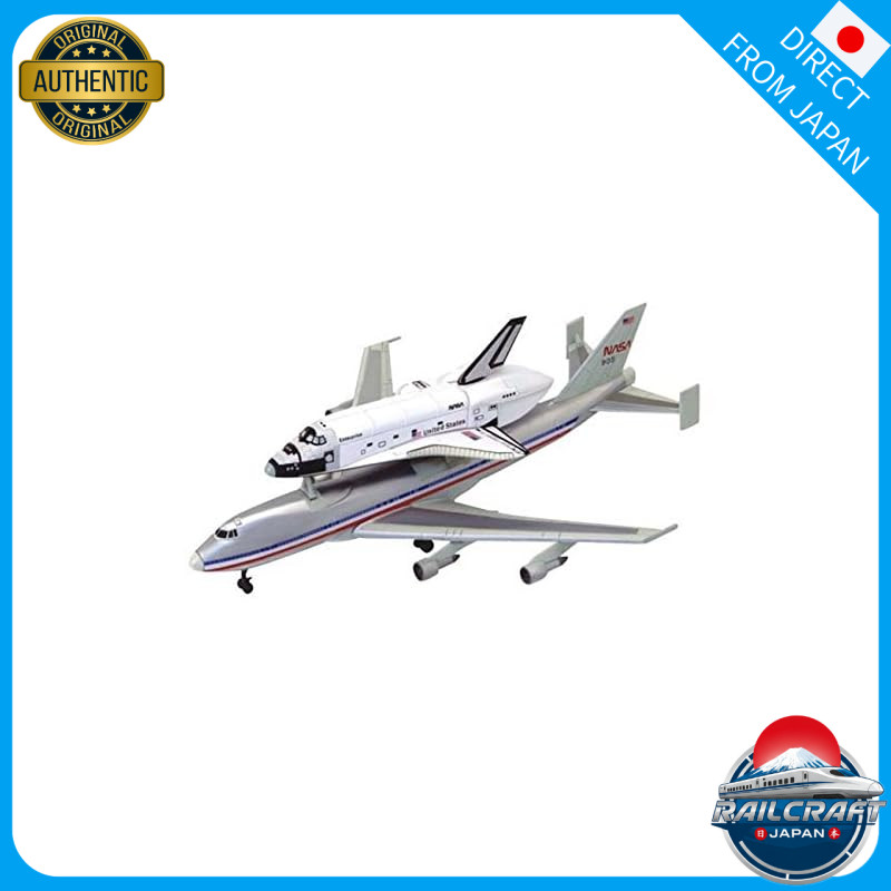 Aoshima Skynet 4D VISION Space No.4 Space Shuttle & 747 1/450 scale colored puzzle.