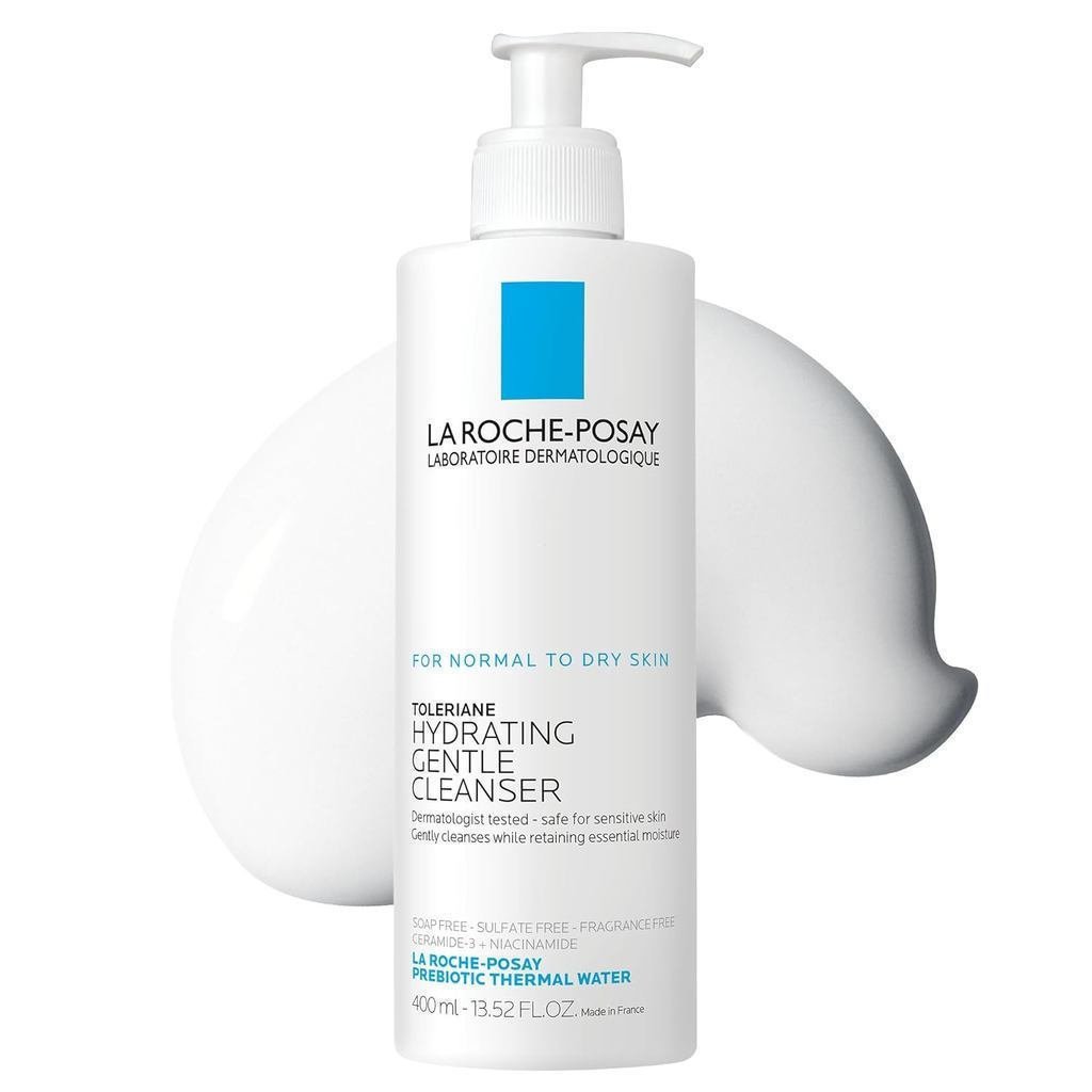 La Roche-Posay Tolerian Moisturizing Gentle Cleanser,บรรจุ Niacinamide+Ceramide Moisturizing Cleanse