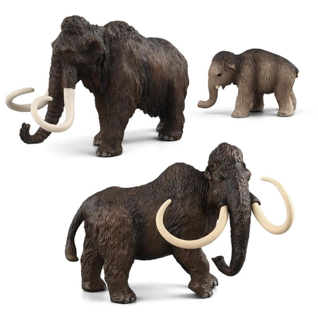 [arutoxalc] 3 ชิ้น Woolly Ice Age Giant Figurine สมจริง Ice Age ตุ๊กตายักษ์สูง
