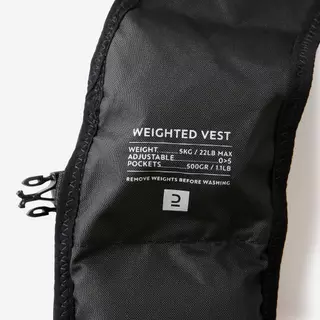 Decathlon Machine Washable Weight Training And Cross-Training Vest 0 - 5 Kg - Black