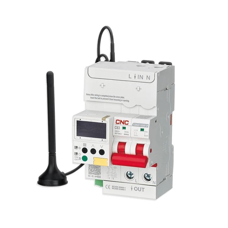 9Q9F YCB9ZF Wifi สมาร์ท MCB 1P 2P 1P + N 4P 40A WIFI จับเวลาระยะไกลอัจฉริยะ 6KA Circuit Breaker