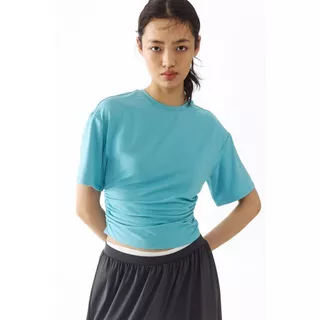 H&M(เอชแอนด์เอ็ม) เสื้อยืดดีไซน์รอยจีบ ผู้หญิง 1320470_2