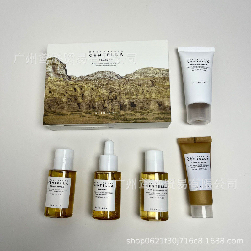 ขายร้อน~SKIN1004 CENTELLA Asiatica Five- Piece Set CENTELLA Soothing Repairing Acne Mark Cream Essen