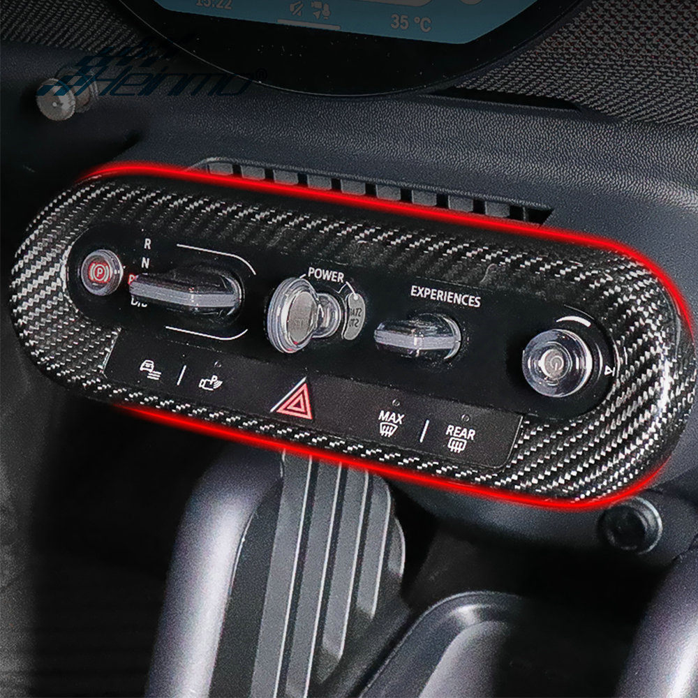 สําหรับ MINI COOPER J01 J05 U25 รถควบคุมกลางปุ่ม Bezel กรอบฝาครอบ Shell 3K คาร์บอน FIber