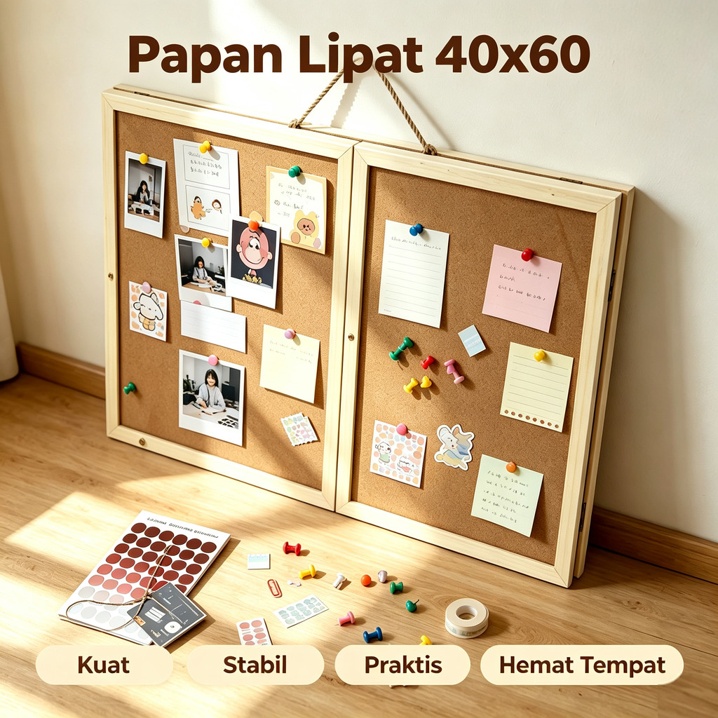 40x60 ซม.พับ Wall Board Cork Board Pin BOARD แขวน Wall Memo Board ตกแต่งห้อง Pin Board Wall Room