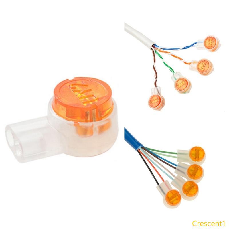 Crescent1 100 ชิ้นชุด K2 Connector ลวด Splice Connector สายไฟโทรศัพท์สาย UY2