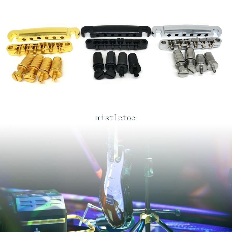 MIS Tune-O-Matic Guitar Bridge พร้อม Tailpiece และ Studs สําหรับชุดเปลี่ยนแบตเตอรี่