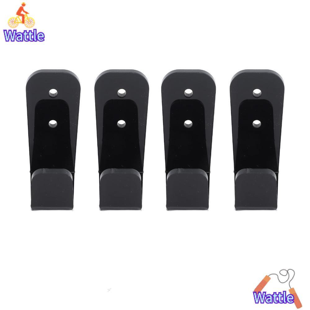 WATTLE 4PCS Hockey Stick Holder,อะคริลิคทนทานHockey Stick Rack,จอแสดงผลวงเล็บสีดําติดผนังอเนกประสงค์