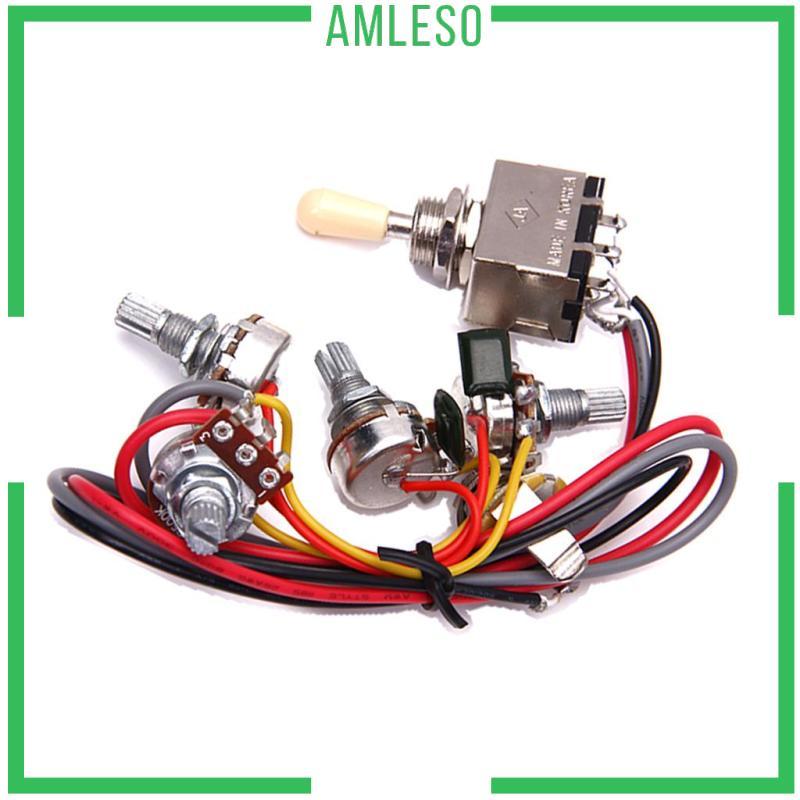 [Amleso] สายไฟวงจรสําหรับกีตาร์ไฟฟ้า LP 3 กล่องสลับปิ๊กอัพเลือก 2V/2T/1J
