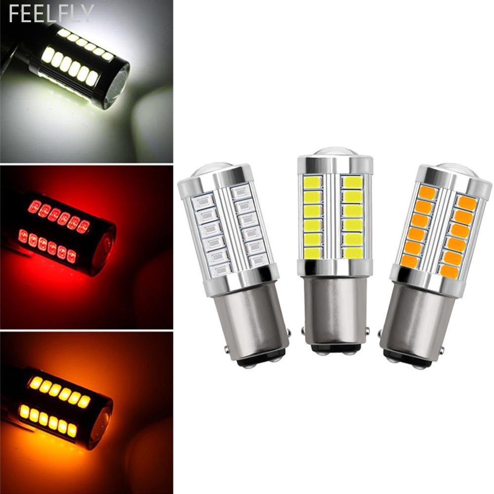 FEELFLY 1 PC 1157 33-SMD หลอดไฟ LED รถสํารองไฟย้อนกลับ 5630 BA15S P21W M8U5