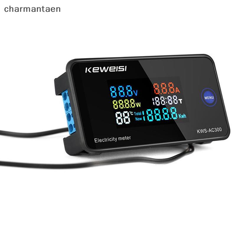 Charmantaen KWS-AC300 ดิจิตอล AC โวลต์มิเตอร์ 50-300V 0-100A LED พลังงาน Wattmeter TH