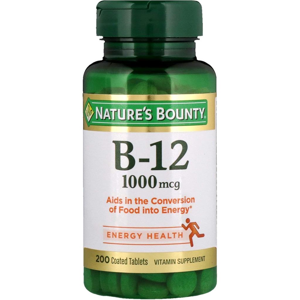 Nb B-12 1000mcg ขนาด 200ct Nb B-12 1000mcg ขนาดค่าแท็บเล็ต 200ct