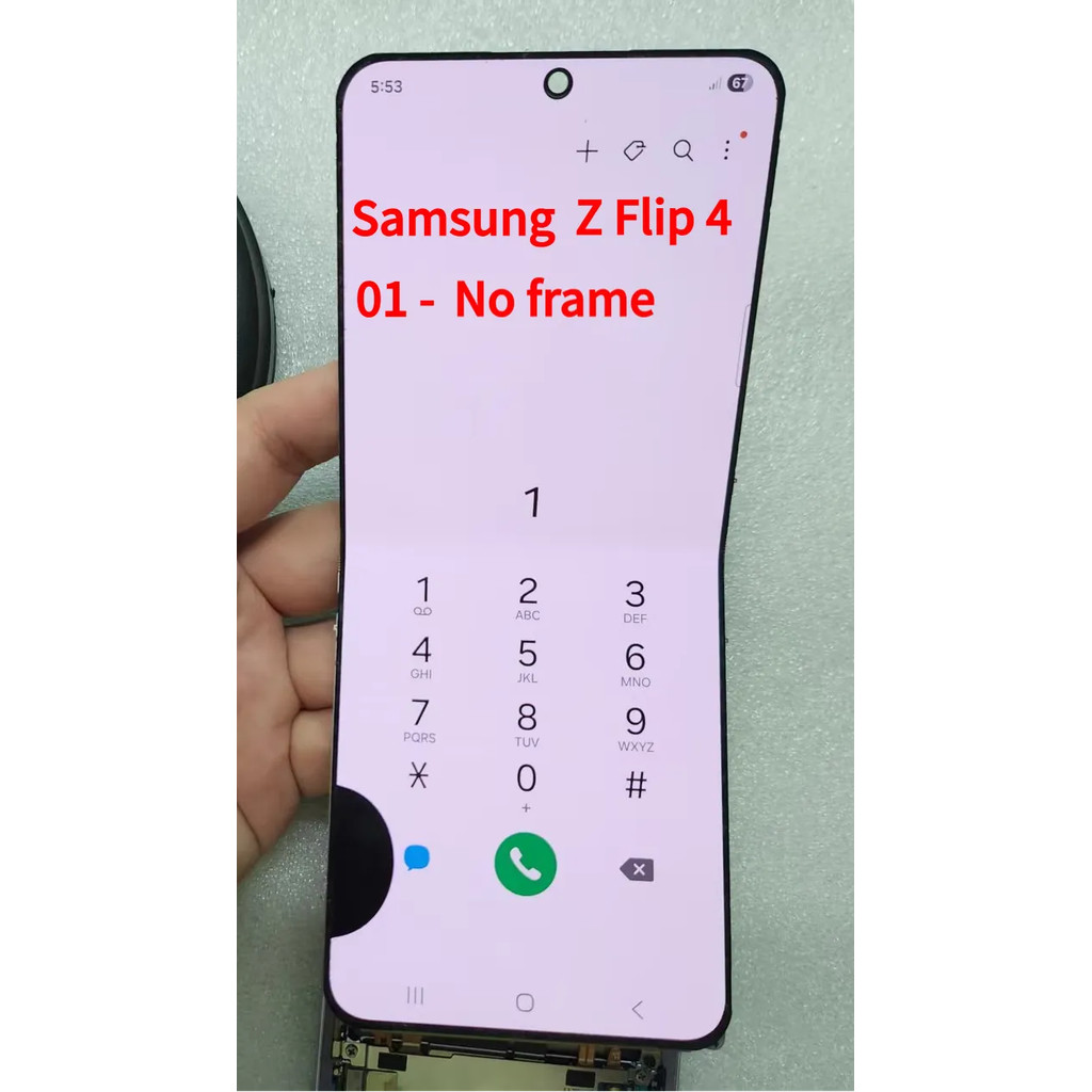 LCD สําหรับ Samsung Z Flip 4 F721 จอแสดงผล LCD SM-F721B F721N จอแสดงผล Touch Screen Digitizer อะไหล่