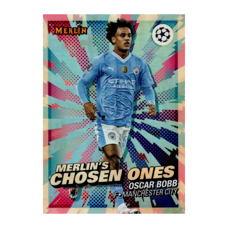 Topps Oscar Bobb Oscar Bobb Manchester City Football Star Card นอร์เวย์