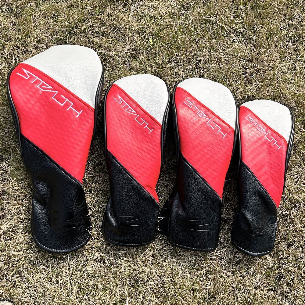 2026 Classic Retro สีดํา/สีแดง/สีขาวหนัง Golf Head Cover Fit Stealth 2/Stealth 2 Plus/Stealth 2 HD D