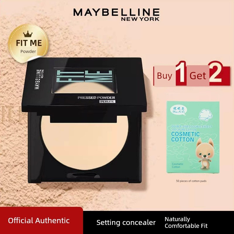 พัฟคุชชั่น พัพแต่งหน้า Mebelline fitme Concealer Not Easy to Take Off Makeup Pressed Powder