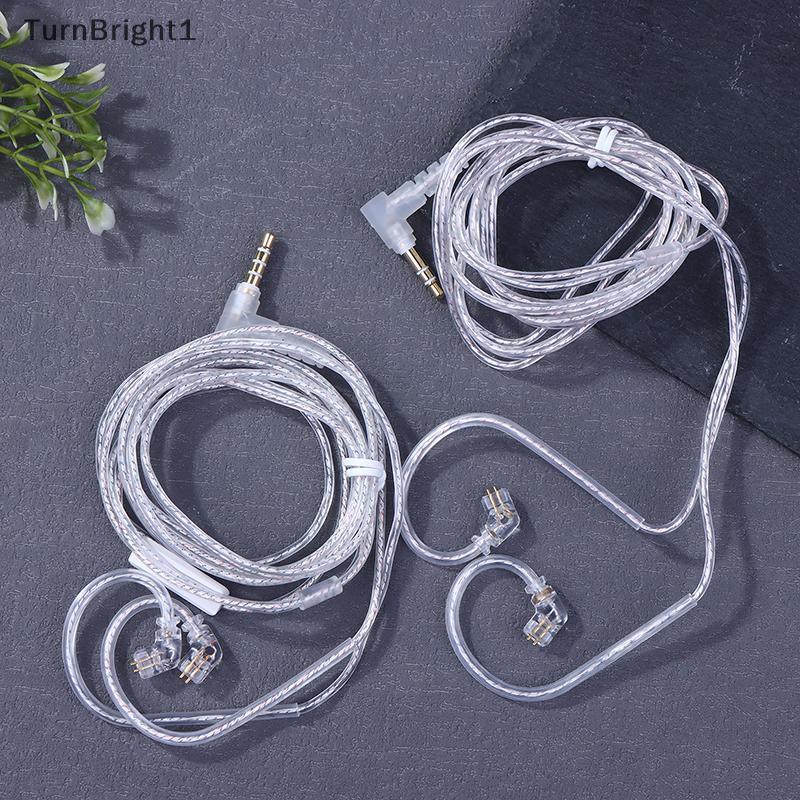 [TurnBright] 3.5 มม.2PIN In Ear หูฟังแบบมีสาย KZ Silver Plated KZ หูฟังสายอัพเกรดพร้อมไมโครโฟน KZ หู