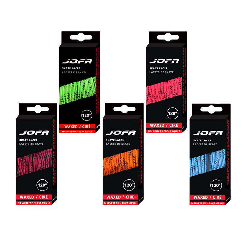 Jofa Ice Hockey Shoelace Elite Ice Hockey Shoelaces Ice Hockey Shoelace White Multi-Color Accessory