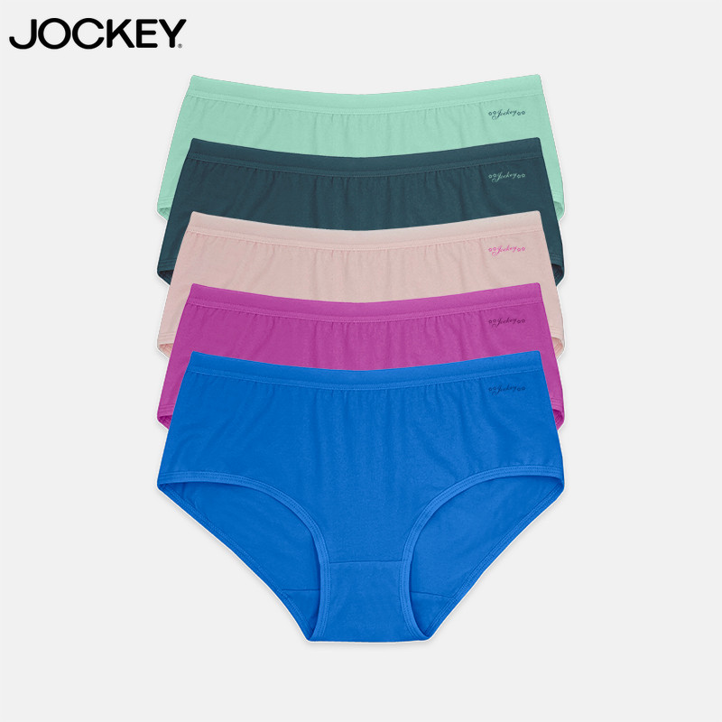 Jockey 5 ชิ้นผู้หญิง Midi กางเกงผ้าฝ้ายชุดชั้นใน JLU308769เช่น1