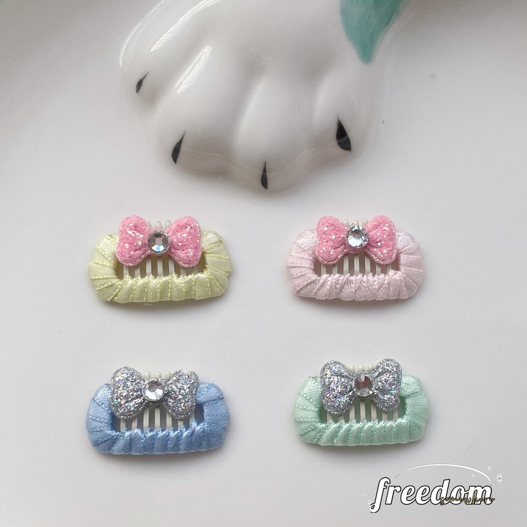 Xiao Gongju Handmade Pet Mini Broken Hair BB คลิป Yorkshire Maltese Headdress คลิปขนาดเล็กกิ๊บติดผมห
