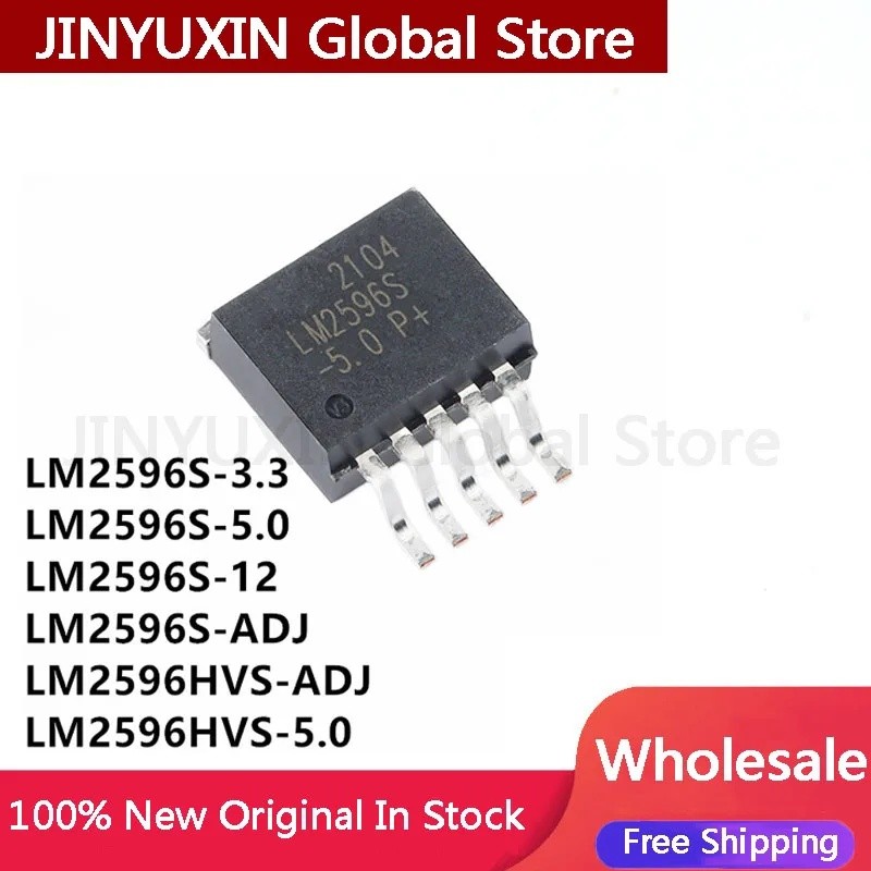 1-5PCS LM2596S-ADJ LM2596S-5.0 LM2596S-3.3 LM2596HVS-ADJ LM2596HVS-5.0 LM2596S-12 LM2596S LM2596S LM
