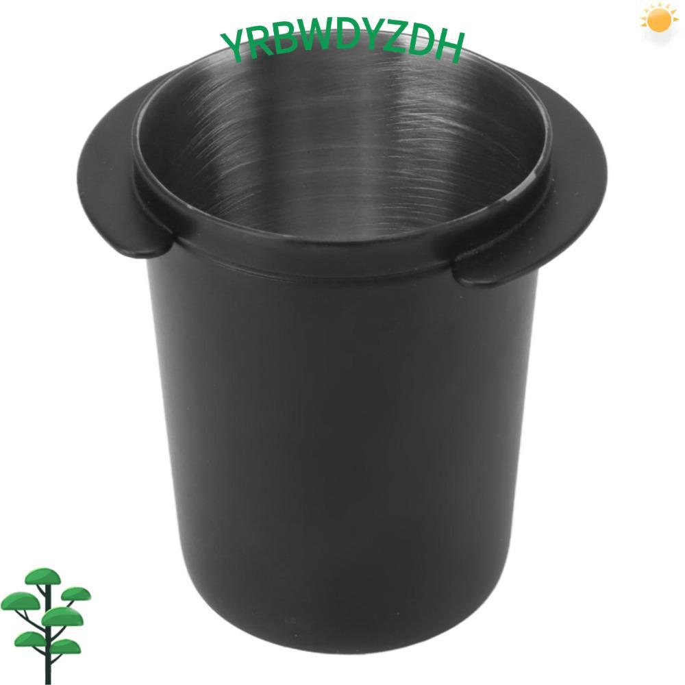 CRBWDK Coffee Dosing Cup, สแตนเลสสีดํา Dosing ถ้วยเครื่องมือ, Universal ทนทาน Universal Fit ผงกาแฟถ้