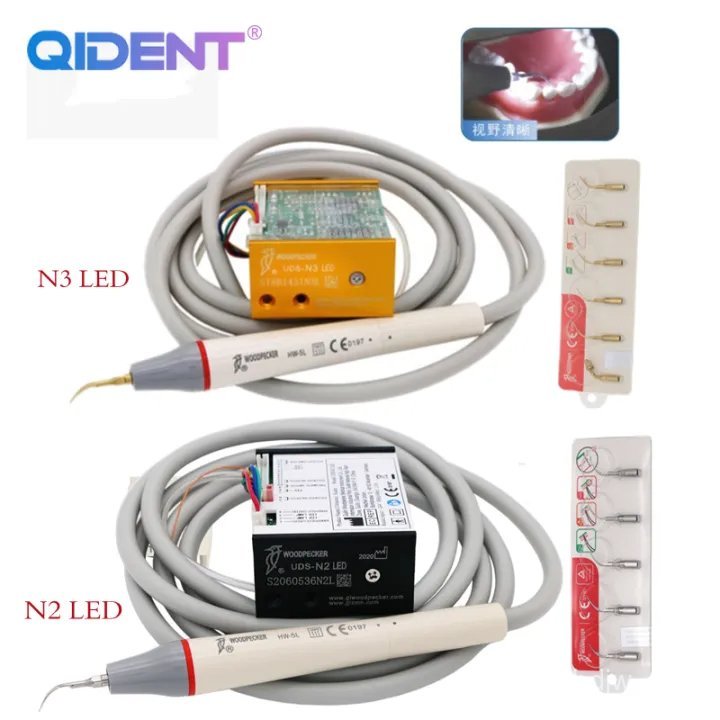 Woodpecker Original Dental Ultrasonic Scaler UDS N2 N3 LED Universal Built In Piezo Teeth Cleaning E