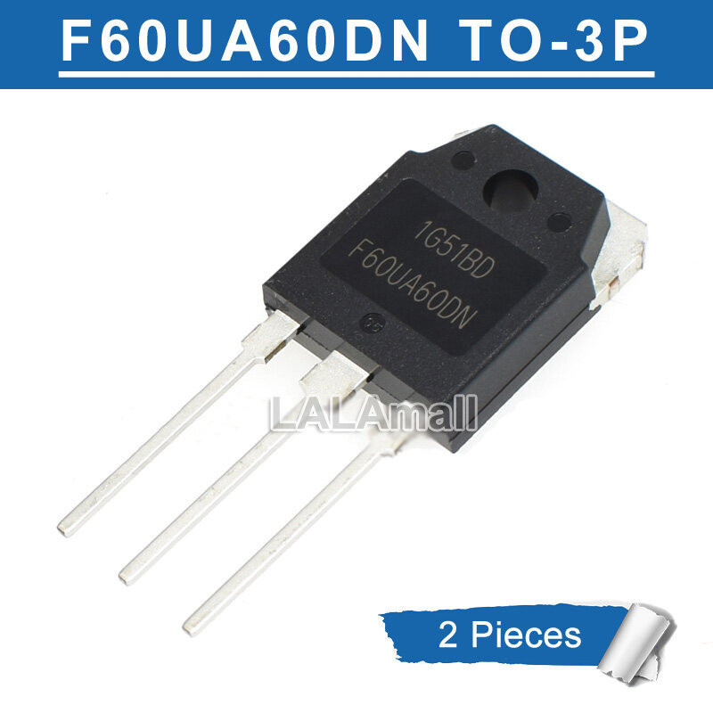 2 ชิ้น F60UA60DN TO-3P FFA60UA60DN 60A/600V Fast Recovery Rectifier ใหม่เดิม