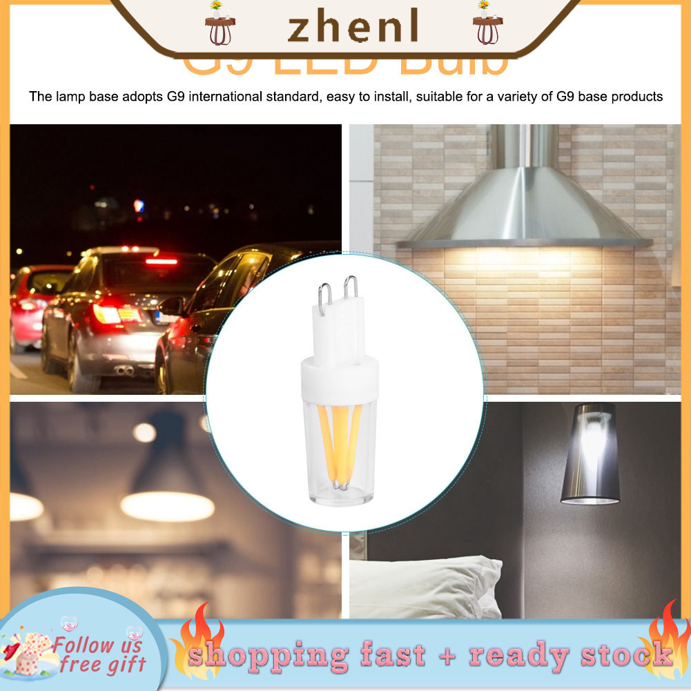 Zhenl G9 หลอดไฟ LED 2W 230V ฐานแสง 4.7x1.5 ซม.ขนาดกะทัดรัดสำหรับตู้ฝังคอลัมน์โรงแรมพร้อม Bi Pin ครัว