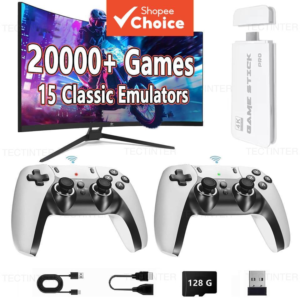 เครื่องเล่นเกมทีวี 4K M15 Game Stick คอนโซลเกมย้อนยุคพกพา พร้อมจอยเกมไร้สาย