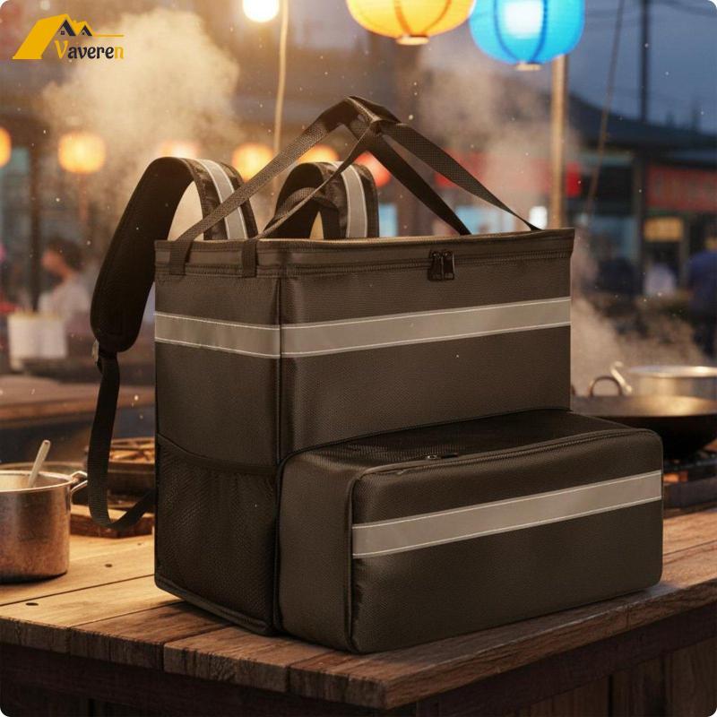 [Vaveren] Insulated Delivery Backpack ความจุขนาดใหญ่ Soft Cooler Backpack ฉนวนกันความร้อนหนา