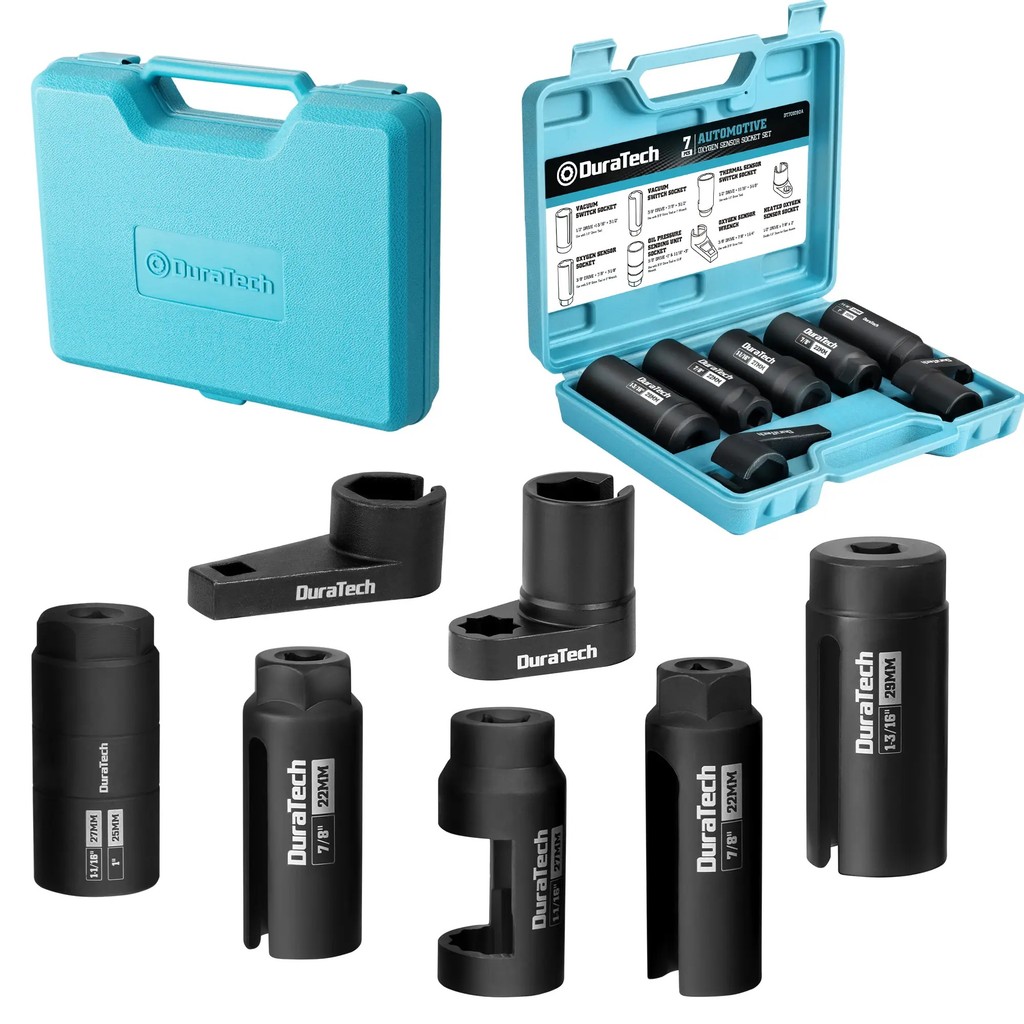 #fathersdaygift DURATECH O2 Oxygen Sensor & Oil Pressure Socket Set, 1/2" 3/8" Drive x 22mm (7/8") 2