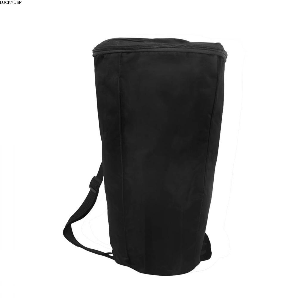 LUCKYUMY Djembe Drum Bag,ขนาด 8 นิ้วผ้ากลองพกพา,กระเป๋าเป้สะพายหลังกลองสีดําแบบพกพาสําหรับกลอง Djemb