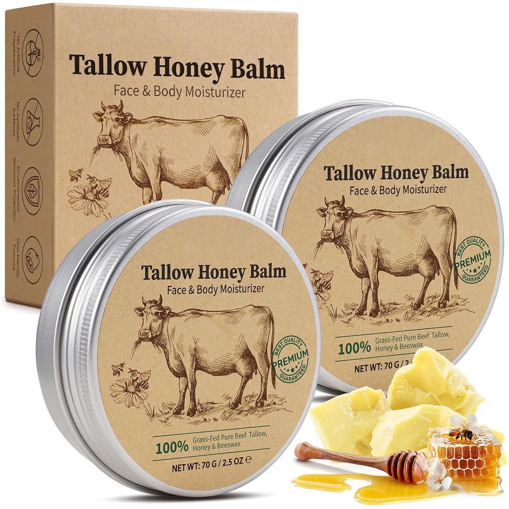 ครีมเนย 2 แท่ง มีน้ําผึ้ง, น้ํามันอโรมา, ครีมเนยจากเนื้อ Grass-Fed, ครีมเนยบํารุงผิวหน้าและผิวกายจาก