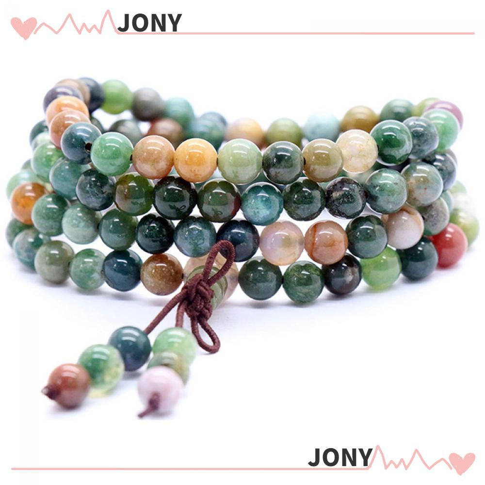 JONYPH 108 ลูกปัดทิเบตพุทธ Bless Moss สวดมนต์ Mala