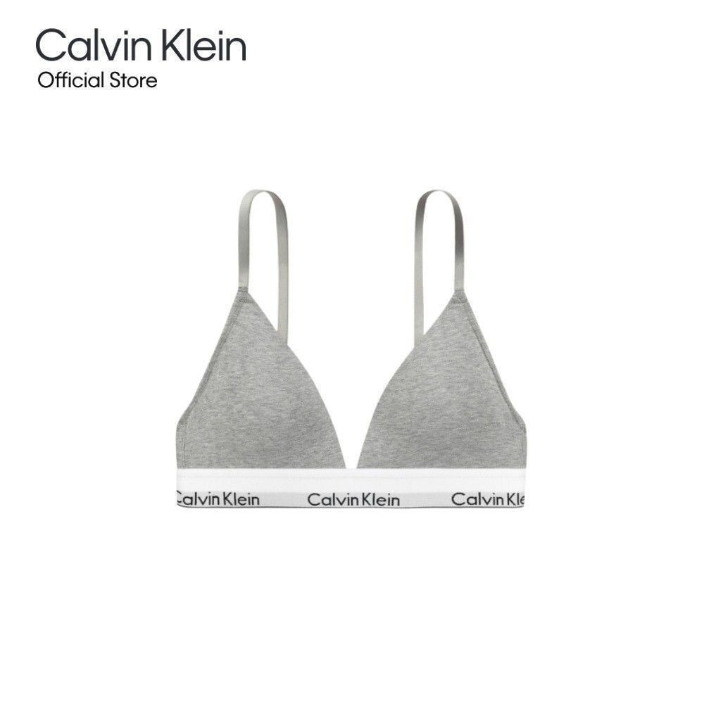 CALVIN KLEIN เสื้อชั้นในผู้หญิง Modern Cotton Triangle Bralette (Removable Pads) รุ่น QF5650 020 - สีเทา
