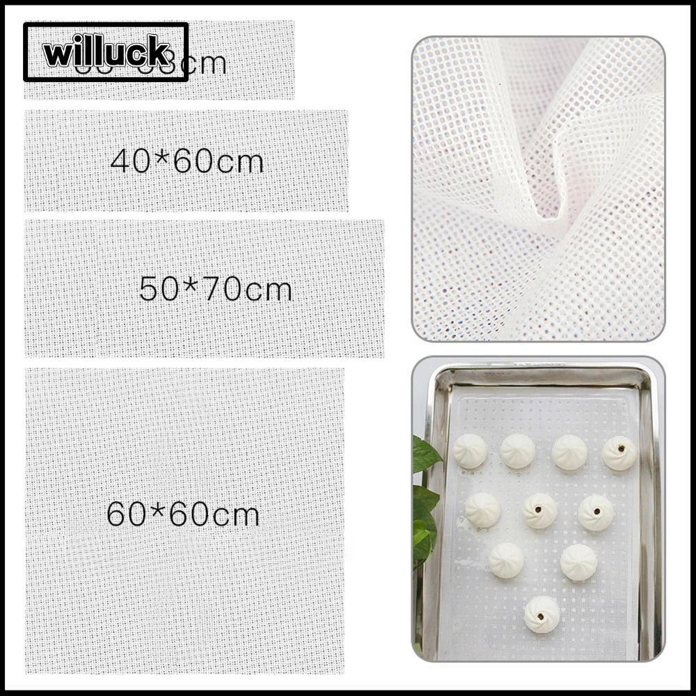 WILLUCK 1 ชิ้น Steamer ตาข่าย Pad, อาหารผลไม้เครื่องเป่านํากลับมาใช้ใหม่ Dehydrator แผ่น, เตาอบอุปกรณ์ครัว Non-Stick ซิลิโคน Baking Mat