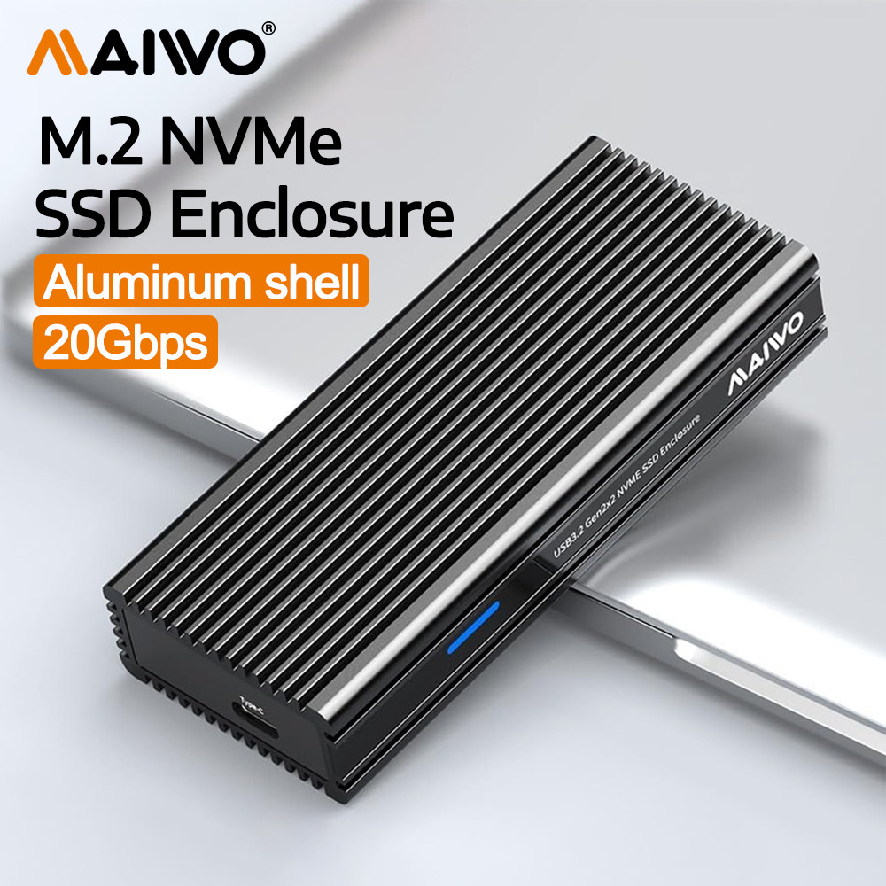 MAIWO 20Gbps M.2 NVMe SSD Enclosure USB 3.2 Gen2x2 Type-C Thunderbolt 3/4 8TB