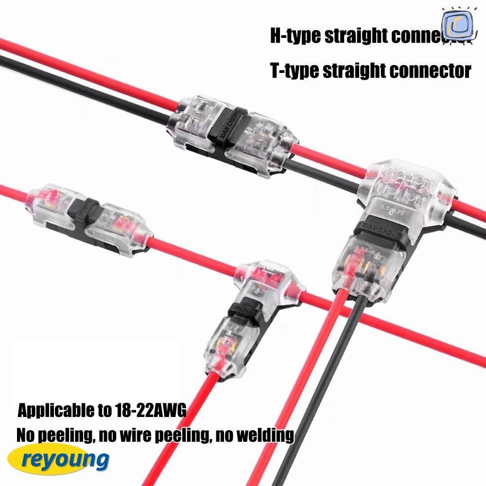 REYOUNG 1 ชิ้นสายไฟ Crimp, การเชื่อมต่อสายเคเบิล Strip ขั้วต่อรถ Pluggable Wire Connector, Quick Spl