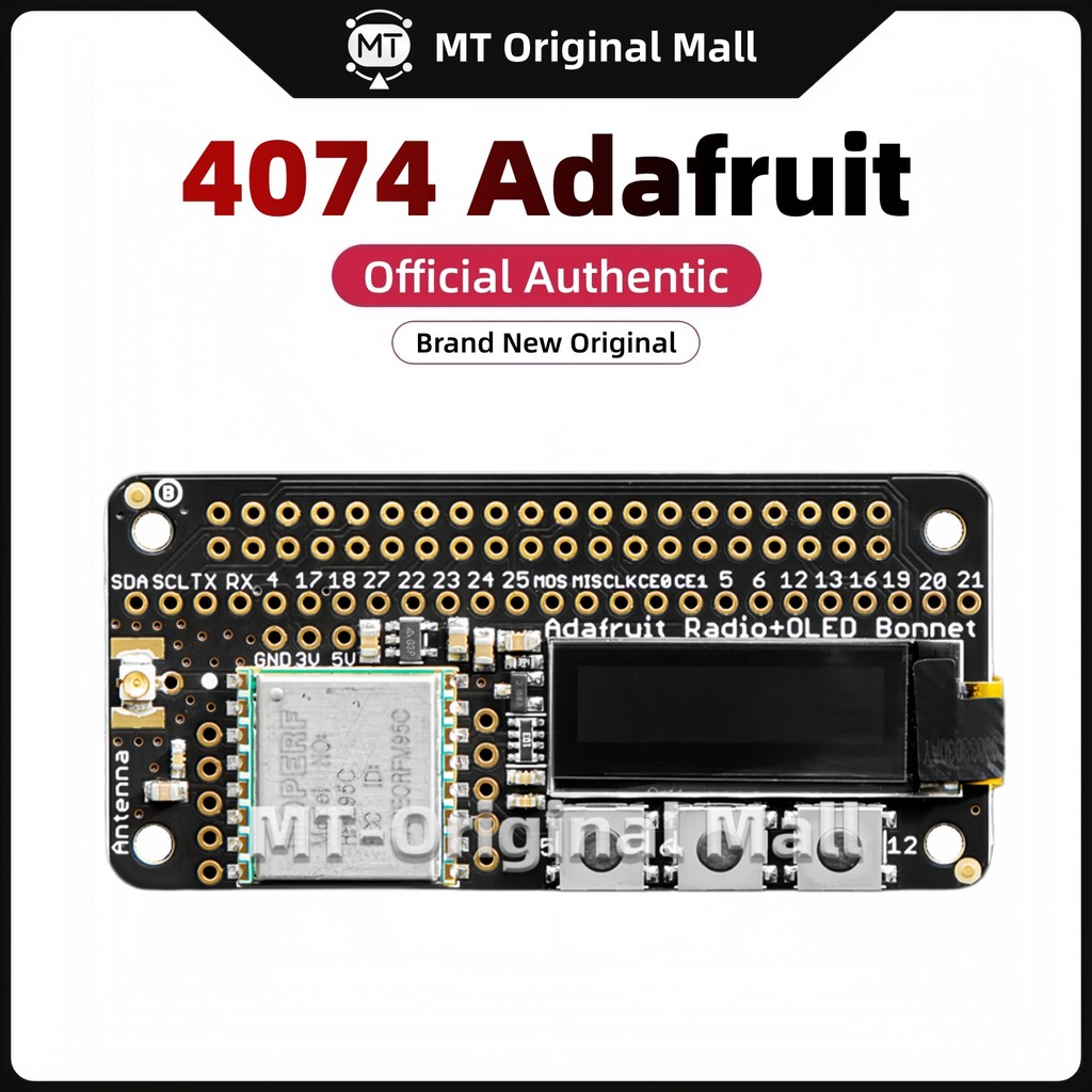 MT-Original Mall 4074 Adafruit LoRa Radio Bonnet with OLED - RFM95W @ 915MHz - RadioFruit