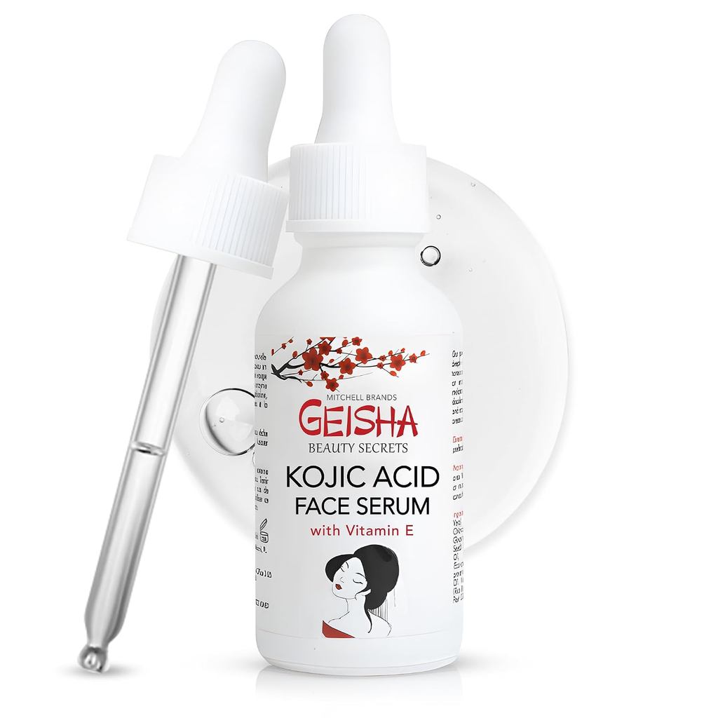 Geisha, Kojic Acid Serum, 1 Fl oz / 30ml, Helps to Reduce Dark Spots on Face, Body, Armpits, Elbows,