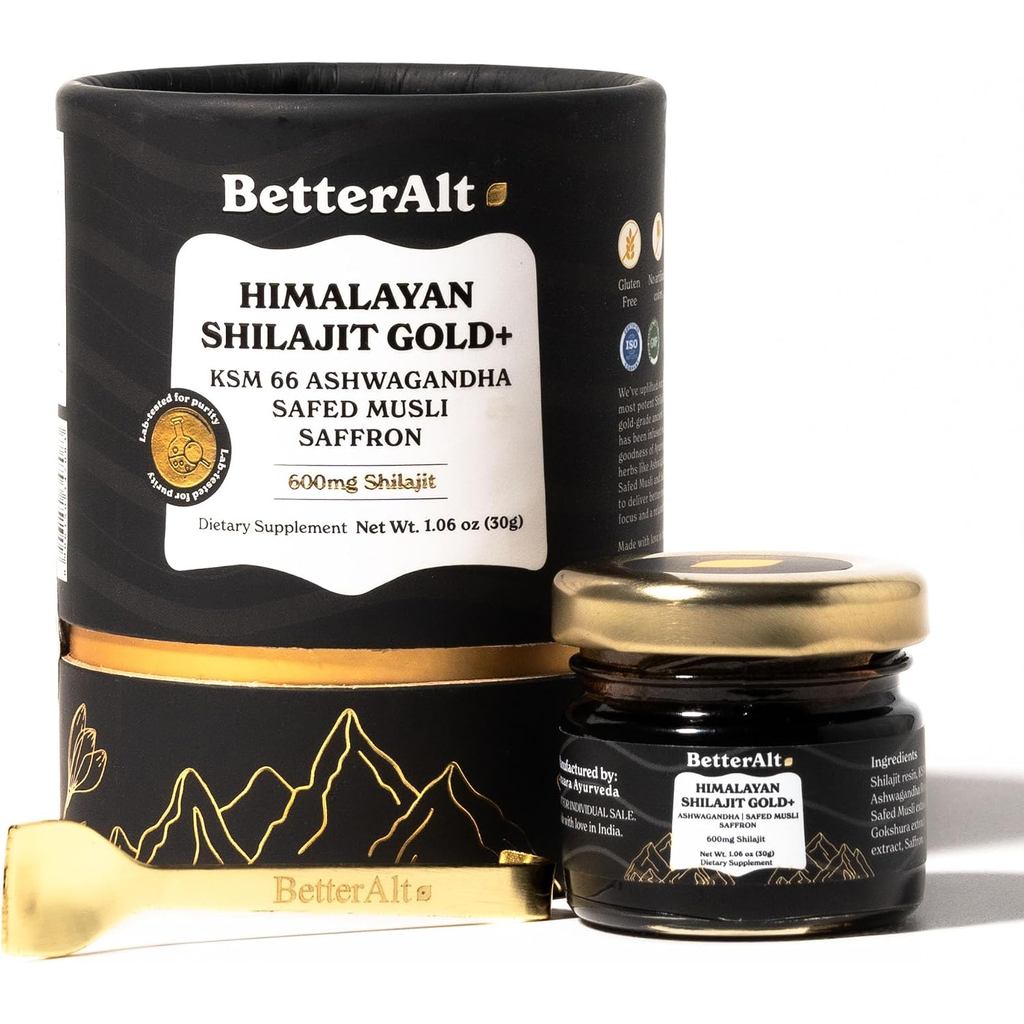Better Alt Pure Shilajit Gold+(30gm)|เสริมการกู้คืนและเสริมความแข็งแรง|16 ฟุต (ประมาณ 4.9 เมตร) แหล่