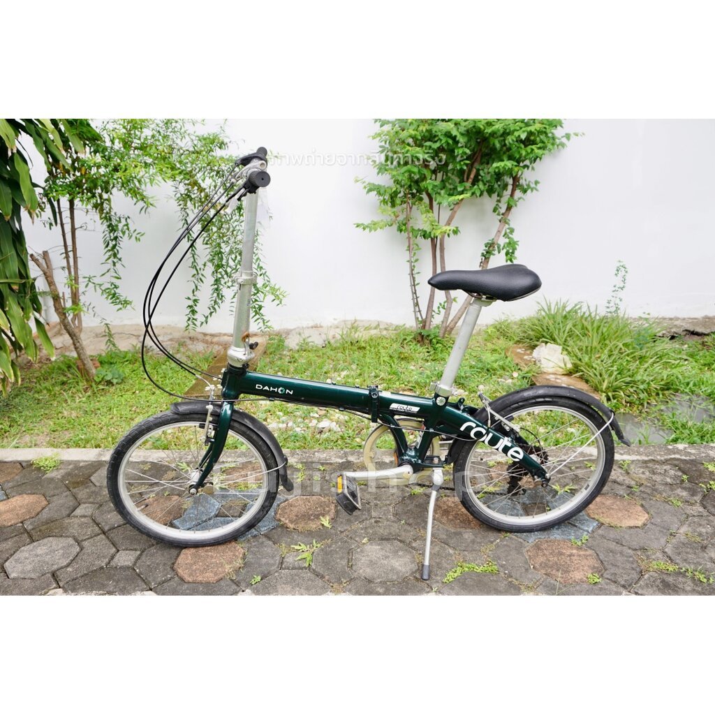 จักรยานพับได้ญี่ปุ่น - ล้อ 20 นิ้ว - เกียร์ 7 สปีด - อลูมิเนียม - Dahon Route - สีเขียวเข้ม [จักรยาน