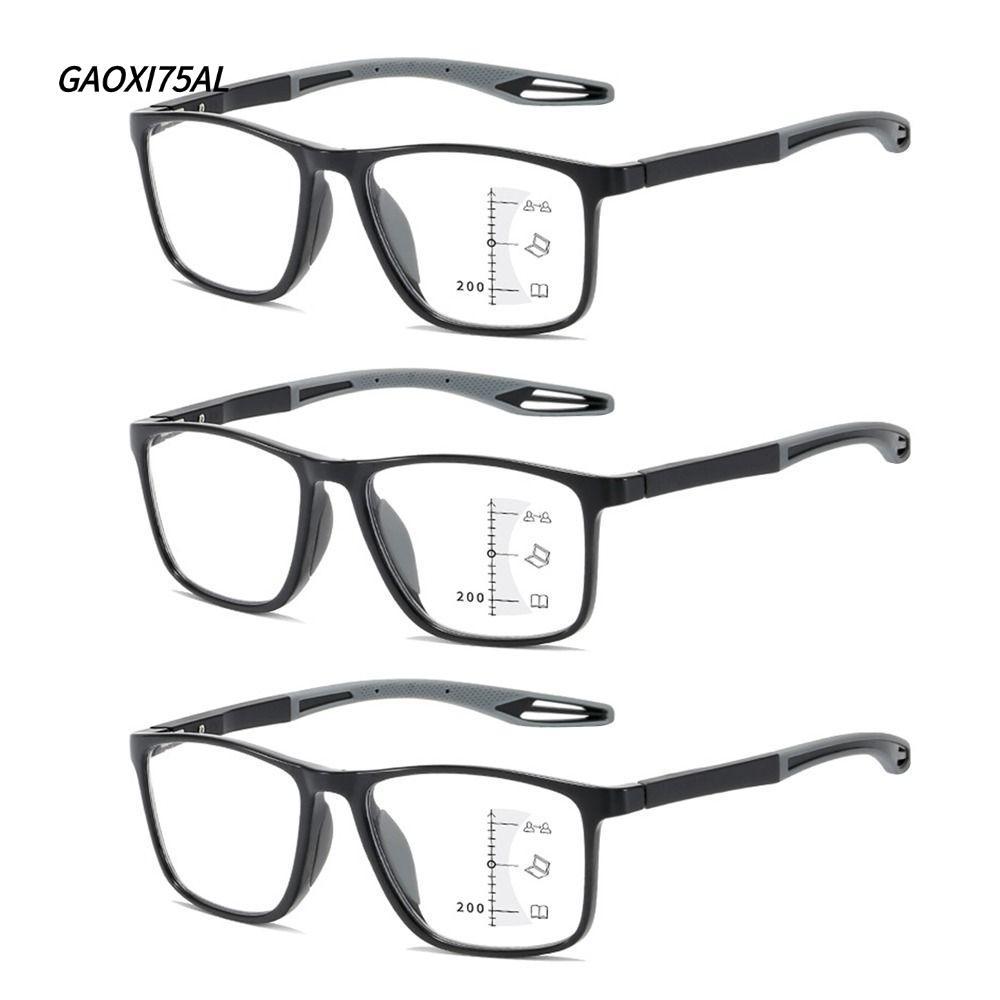 GAOXI75AL แว่นตาแสงอัลตร้าสํานักงานกรอบป้องกันดวงตาแว่นตาสายตายาวตามอายุแบบเรียบง่าย