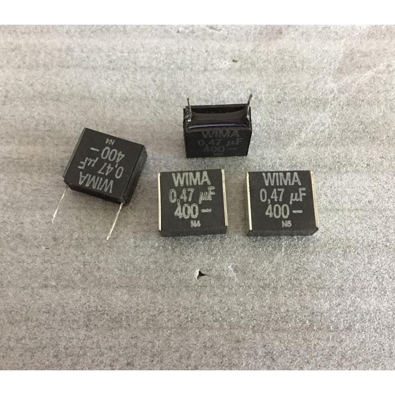 ยี่ห้อใหม่ WIMA เยอรมันสีดํา Weima 474K 0.47 UF400V DC Fever Couplated Audio Stepless Capacitor